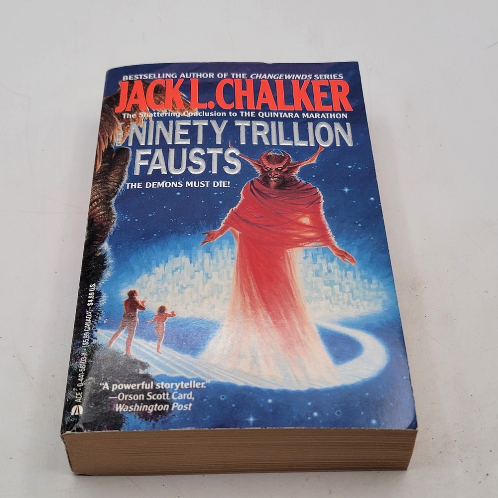 Jack L. Chalker The Ninety Trillion Fausts Paperback 1st Printing 1992 Good